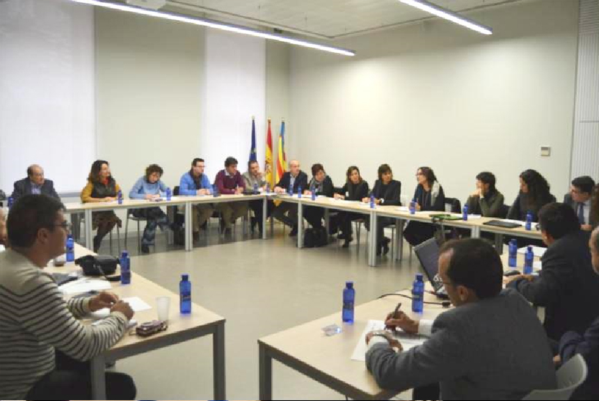 Imagen de sala de la segunda reunión del proyecto internacional TRIS, donde participan cinco regiones europeas.