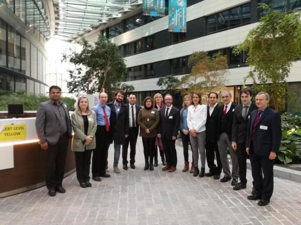 Los socios del Consorcio NANOTUN3D en la reunión del proyecto celebrada en el Covent Garden de la Comisión Europea el pasado día 2 de febrero.