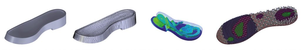 Exploración del proceso de optimización del demostrador de suela de calzado.