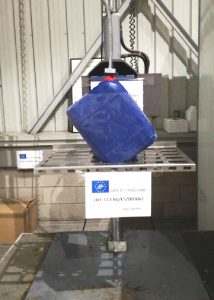 Prueba de caída para evaluación de los envases
